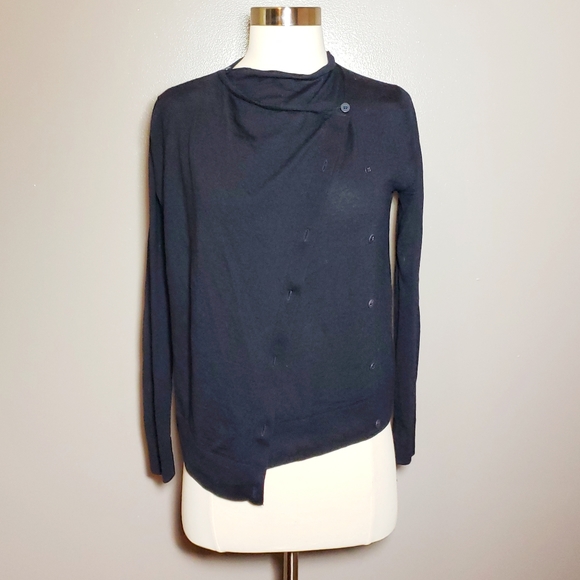 cos navy cardigan